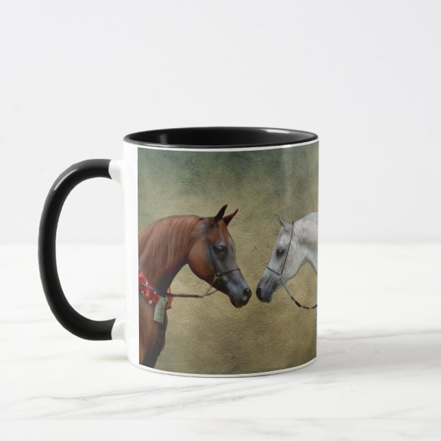 Caneca Pintagem de dois cavalos. (Esquerda)