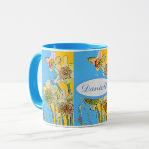 Caneca Pintar Mão Amarelo Pintado