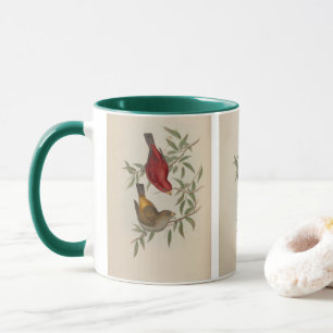 Caneca Pintassilgo-de-bico-vermelho por John Gould
