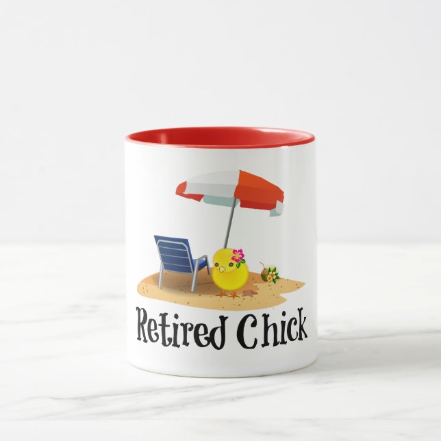 Caneca Pintinho aposentado na praia (Centro)