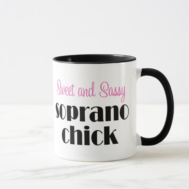 Caneca Pintinho doce e Sassy do soprano (Direita)