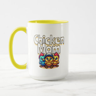 Caneca Pintinhos Engraçados Mãe de frango