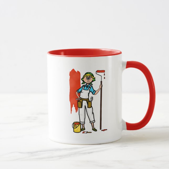 Caneca Pintor Loura Nome Mug (Direita)