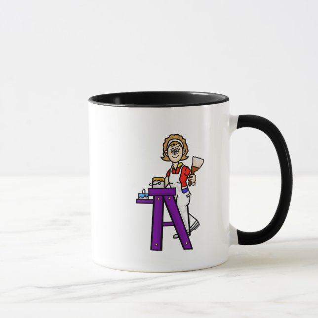 Caneca Pintor profissional para mulheres (Direita)