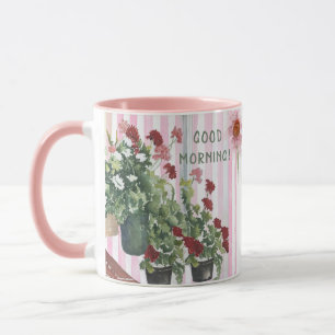 CANECA PINTOS E FLORES DE ÁGUA PINTADA