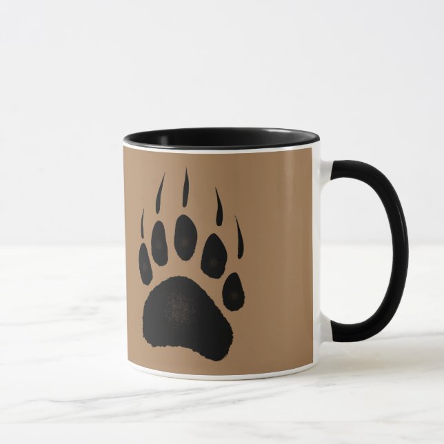 Caneca Pintura com Urso Cinza Imprime Design de Vida Selv (Direita)