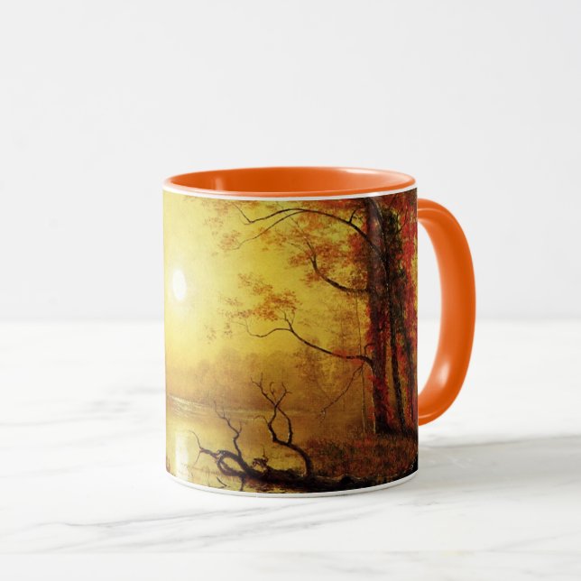 Caneca pintura de Albert Bierstadt, nascer do sol, (Frente Esquerda)