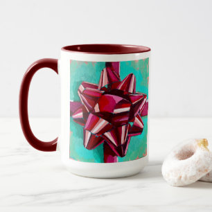 Caneca Pintura de Arco Realista - Decoração de Feriado