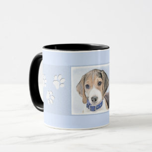 Caneca Pintura de Beagle - Arte de Cão Original Bonita