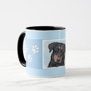 Caneca Pintura de Beauceron - Arte de Cão Original Bonit