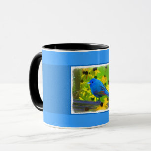 Caneca Pintura De Bundas Indigo - Arte Original Para Pás