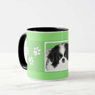Caneca Pintura De Cachorro Japonês - Arte Original De Cac