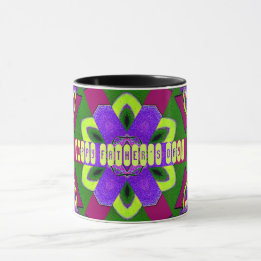 Caneca Pintura de caleidoscópio para o dia dos pais