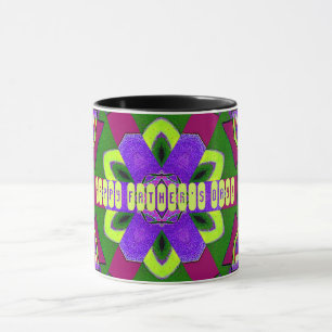 Caneca Pintura de caleidoscópio para o dia dos pais