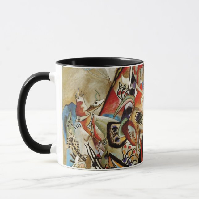 Caneca Pintura de composição de Abstrato de Kandinsky (Esquerda)