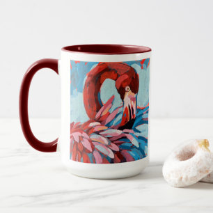 Caneca Pintura de Flamingo - Presente para Amantes de Fla