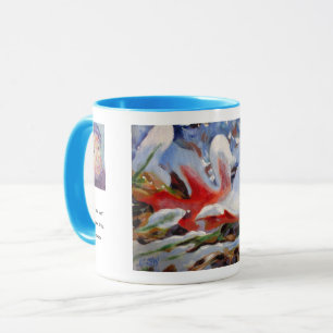 Caneca Pintura de Folha de Carvalho Congelada / Artista L