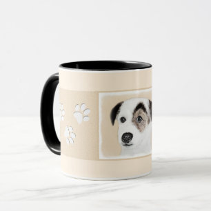 Caneca Pintura de Jack Russell Terrier do Parson - arte