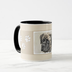 Caneca Pintura de Mastiff Inglês (Brindle) - Arte Canina