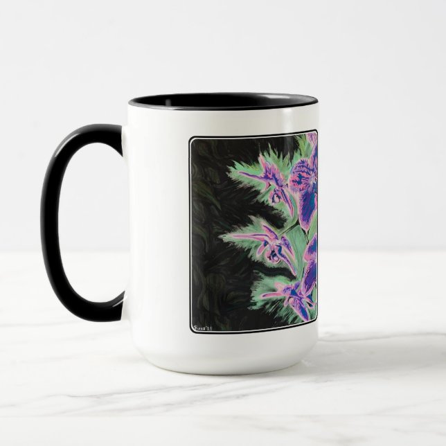 Caneca Pintura de 'Orquídea Tropical' em um (Esquerda)