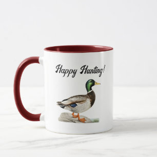 Caneca Pintura de Pato-real para Caçadores e Amantes do A