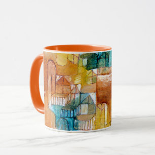 Caneca Pintura de Paul Klee, Fascade Brown-Green Mug