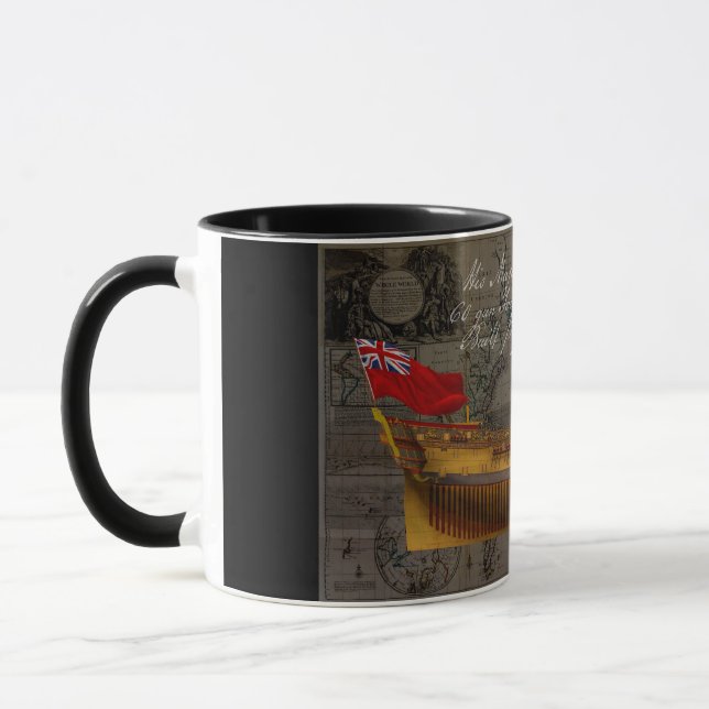 Caneca Pintura de Perfil do Navio Jersey (Esquerda)