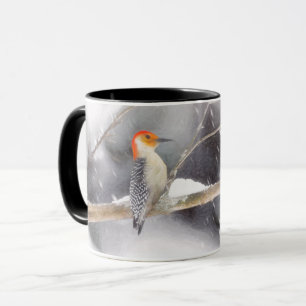 Caneca Pintura De Pica-Pau De Belém Vermelho - Arte De Pá