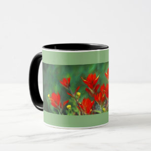 Caneca Pintura de pincel índio - Arte Flor Original