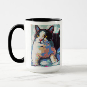 Caneca Pintura de Retrato de Gato Personalizado - Animal 