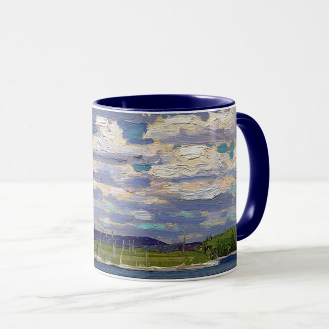 Caneca Pintura de Tom Thomson, Dia de Verão (Frente Esquerda)