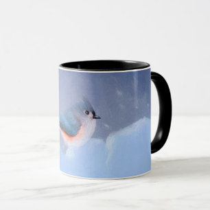 Caneca Pintura de Tufão-de-topete - Arte Original de Cach