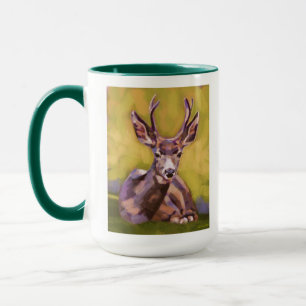 Caneca Pintura de Veado - Presente para Amantes de Animai