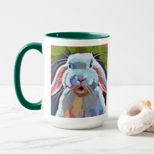 Caneca Pintura do Coelho de Páscoa - Presente para o Feri