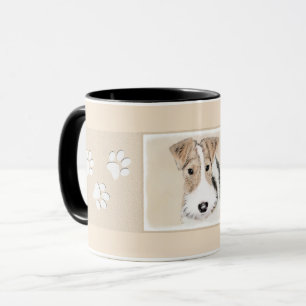 Caneca Pintura do Fox Terrier do fio - arte original