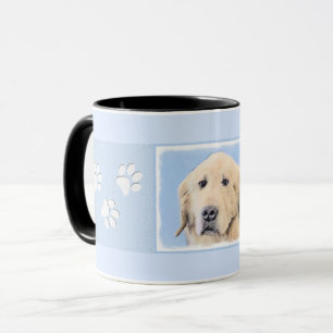 Caneca Pintura do ouro Retriever - Arte Cachorra Original