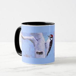 Caneca Pintura do Pica-Pau Downy - Arte Original