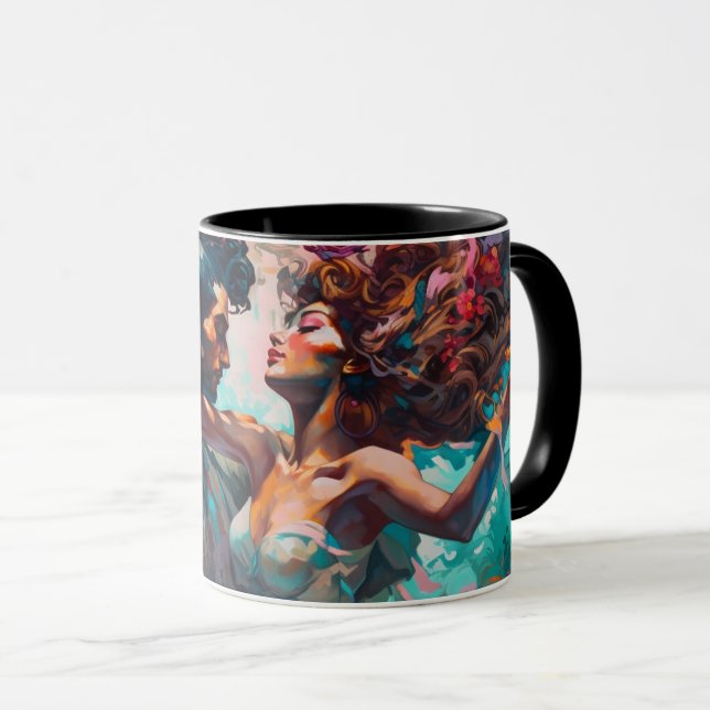 Caneca Pintura do Sonho de Dança Miami Bachata (Frente Esquerda)