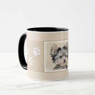 Caneca Pintura do yorkshire terrier - arte original