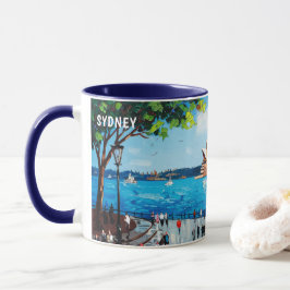 Caneca Pintura em Aquarela da Ópera de Sydney #1