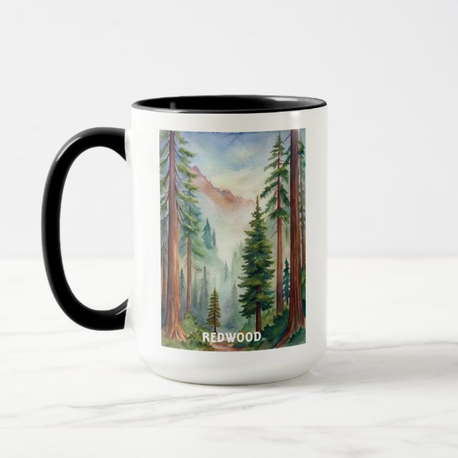Caneca Pintura em Aquarela no Parque Nacional da Sequoia (Esquerda)
