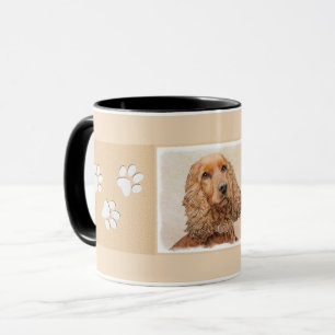 Caneca Pintura em espanhol com Cocker Inglês - Arte Origi