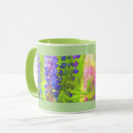 Caneca Pintura em Lupine - Arte Flor Original