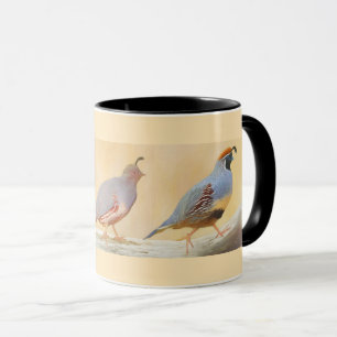 Caneca Pintura em Quail de Gambrel — Arte original sobre