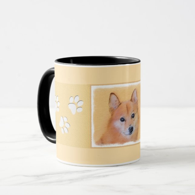 Caneca Pintura em Spitz Finlandês - Arte Cachorosa Origin (Frente Esquerda)
