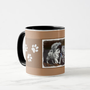 Caneca Pintura em tempo de reprodução Keeshond - Arte d