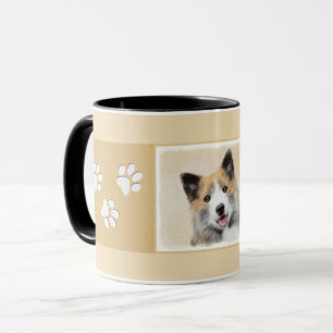 Caneca Pintura Islandesa Do Cão - Arte Original Do Cão