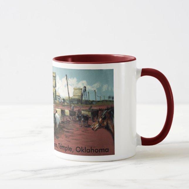 Caneca Pintura mural 1910 das trilhas de estrada de ferro (Direita)
