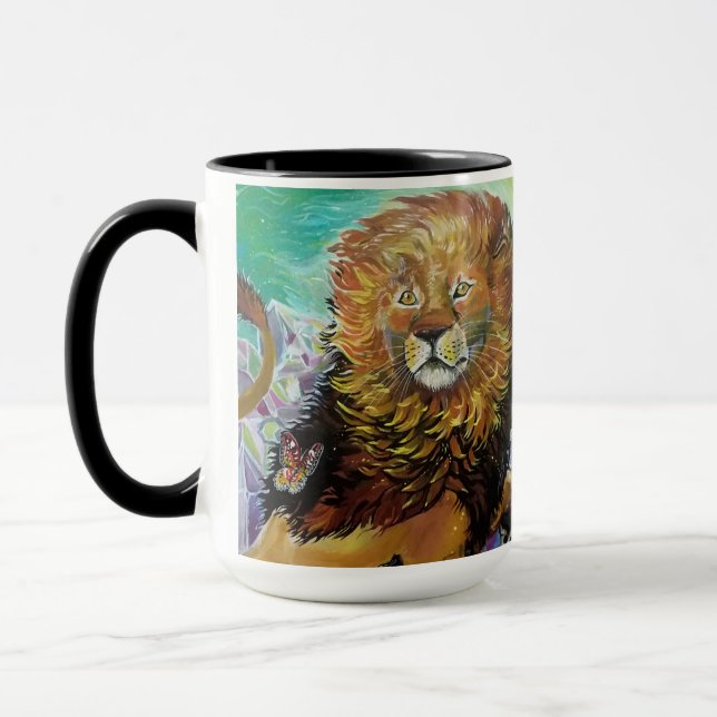 Caneca Pintura Mystical Crystal Lion "Novos Mundos" (Esquerda)