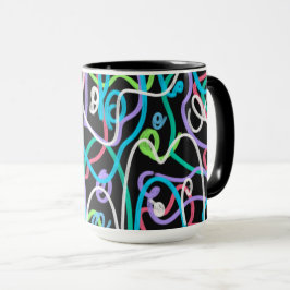 Caneca Pintura Neon Abstrato
